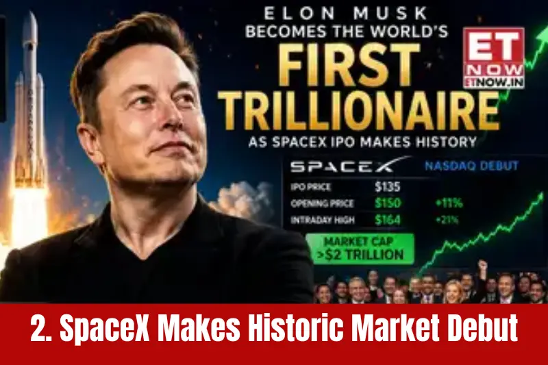 2. spacex makes historic market debut